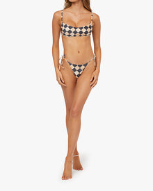 Tie Bottom | Pale Gold/Black