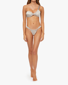 Ruched Asymmetrical Top | Oyster