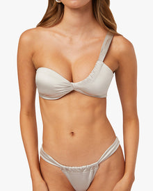 Ruched Asymmetrical Top | Oyster