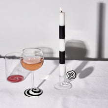 Swirl Candle Holder | Black/White