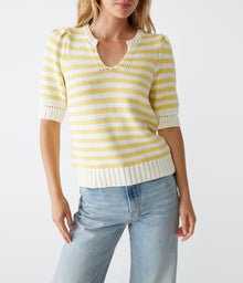 Merle Striped Crew Neck Sweater | Lemonade