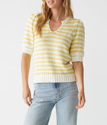 Merle Striped Crew Neck Sweater | Lemonade