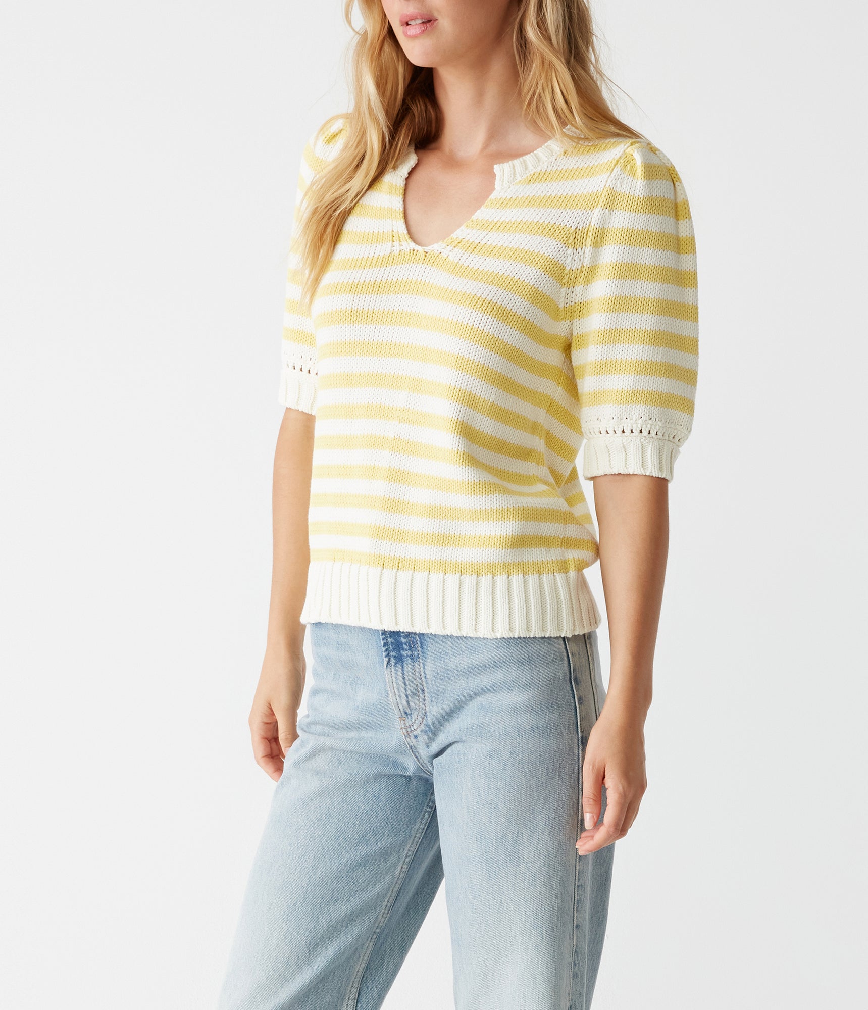 Merle Striped Crew Neck Sweater | Lemonade