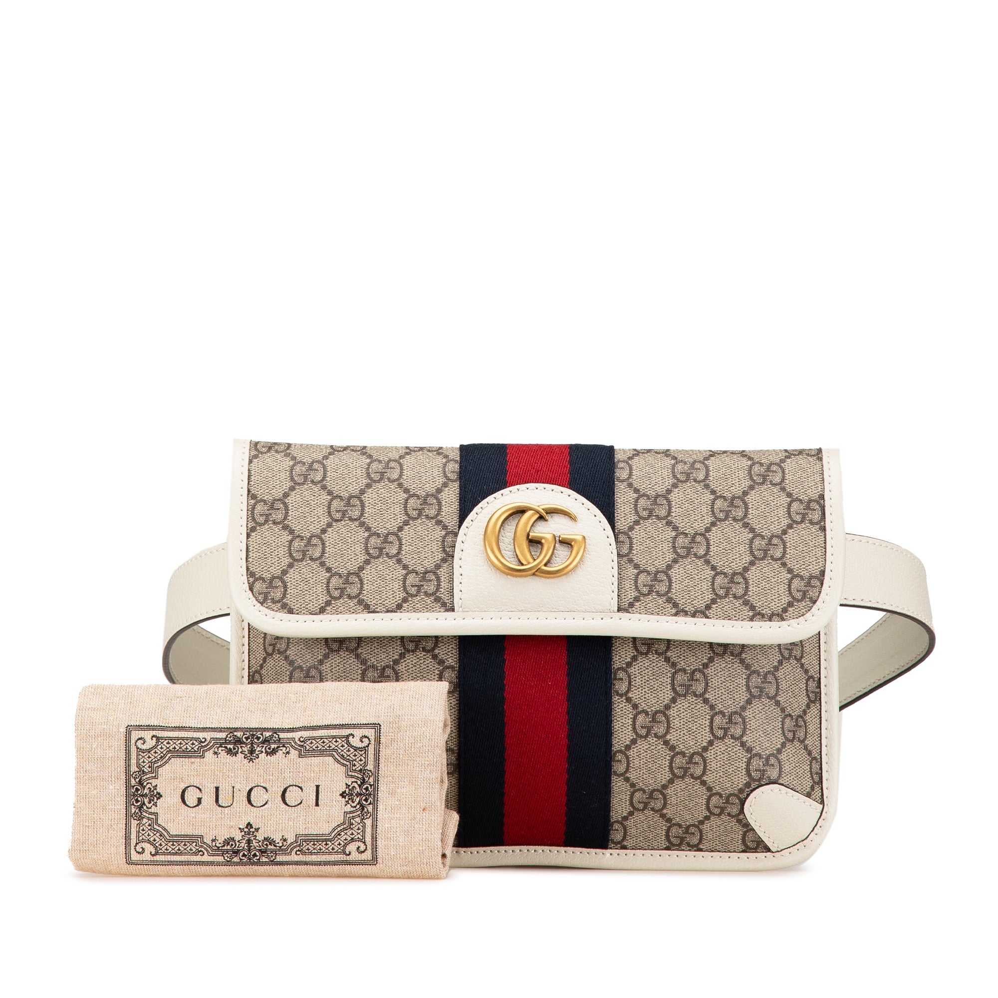 Gucci | Pre-Owned GG Supreme Ophidia Belt Bag | Brown/Beige/WhiteWhite