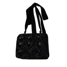 Chanel | Pre-Owned Satin Sequin Camellia Crossbody | Black