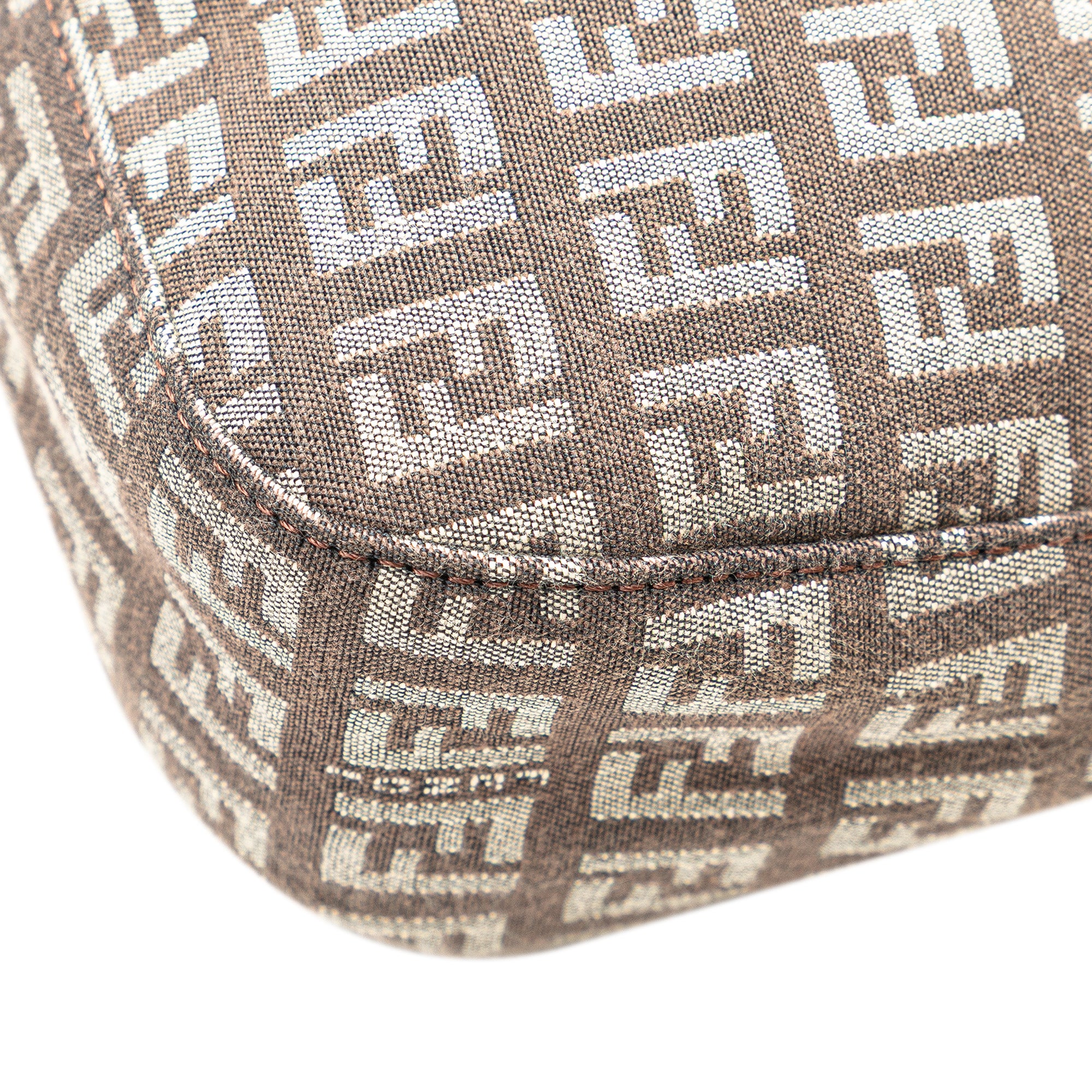 Fendi | Pre-Owned Zucchino Canvas Shoulder Bag | Brown