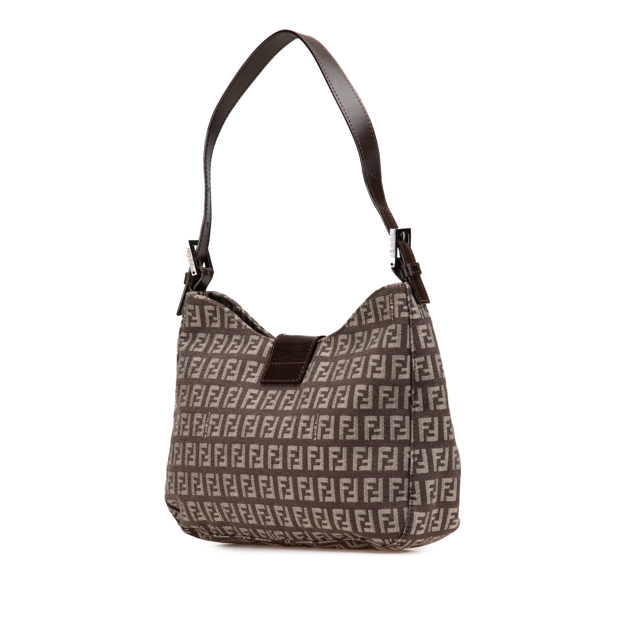 Fendi | Pre-Owned Zucchino Canvas Shoulder Bag | Brown