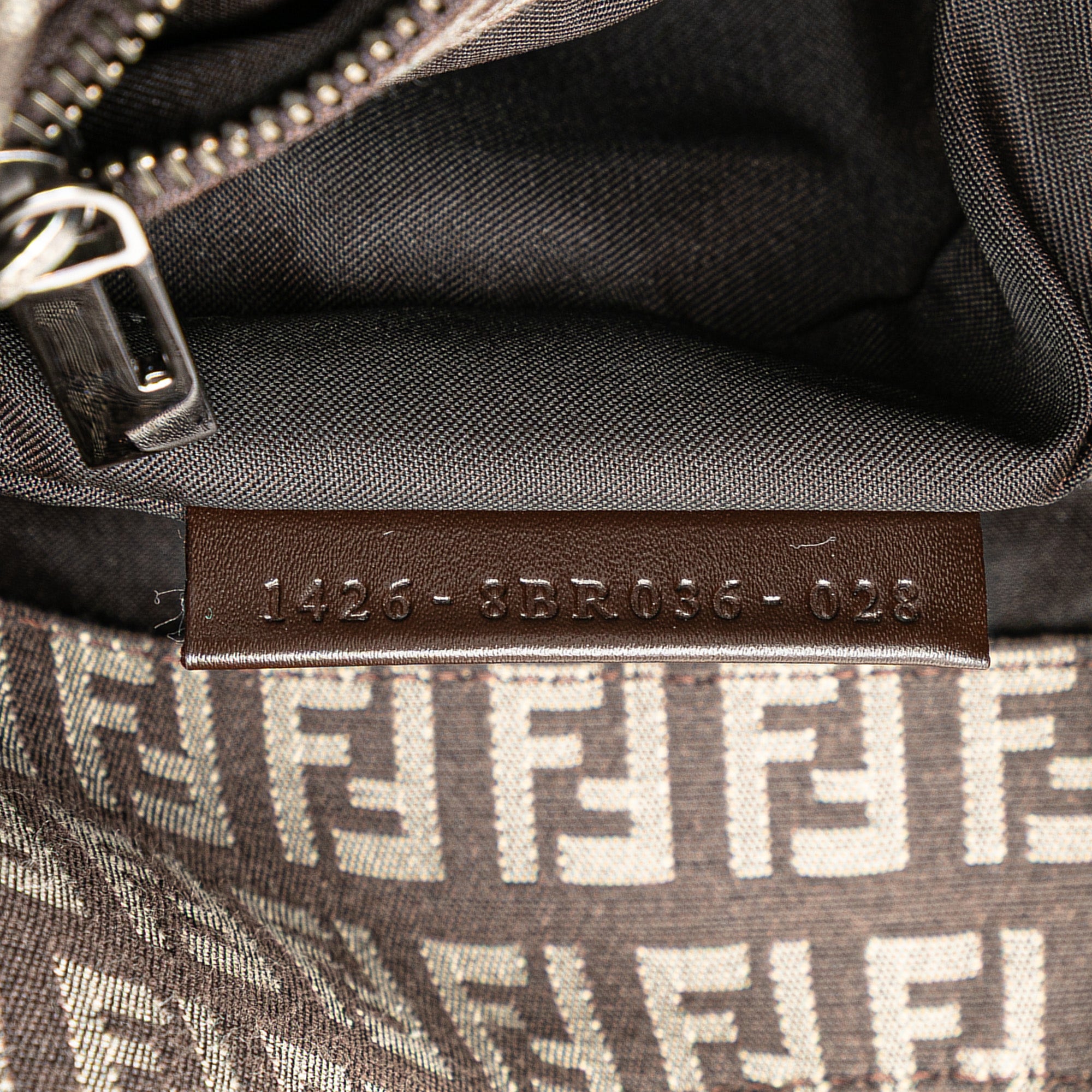 Fendi | Pre-Owned Zucchino Canvas Shoulder Bag | Brown