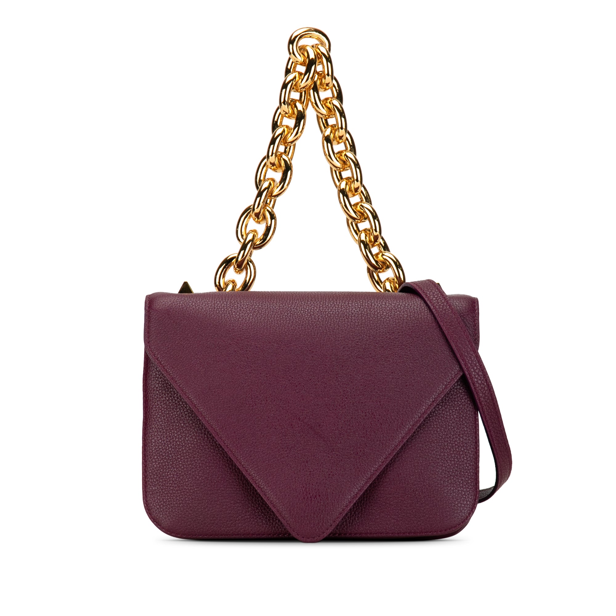 Bottega Veneta | Pre-Owned Mount Envelope Chain Bag | Purple