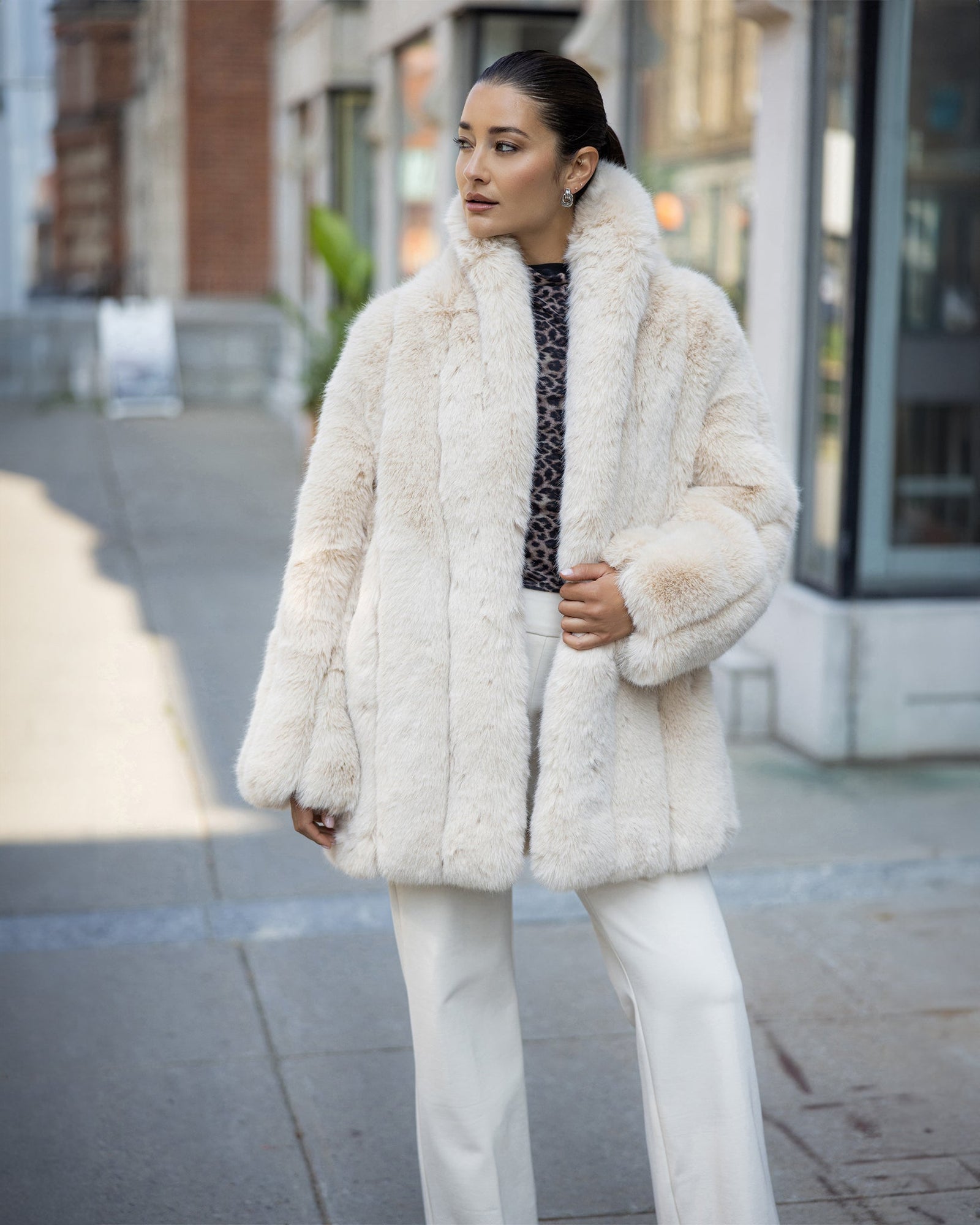 Fur-Free Fox (Faux Fur) Stroller | Beige