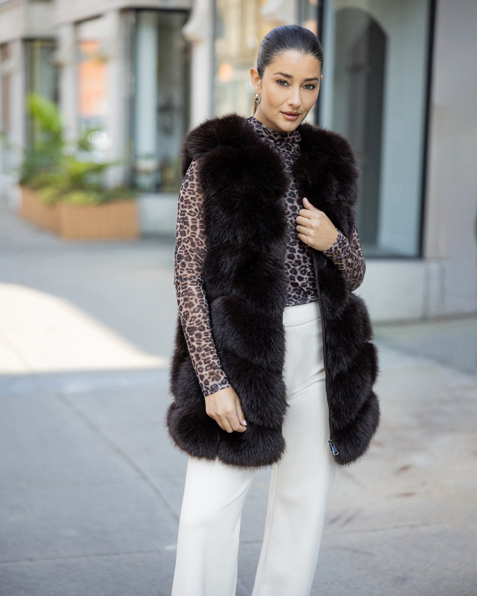 Fur-Free Fox (Faux Fur) Vest | Brown