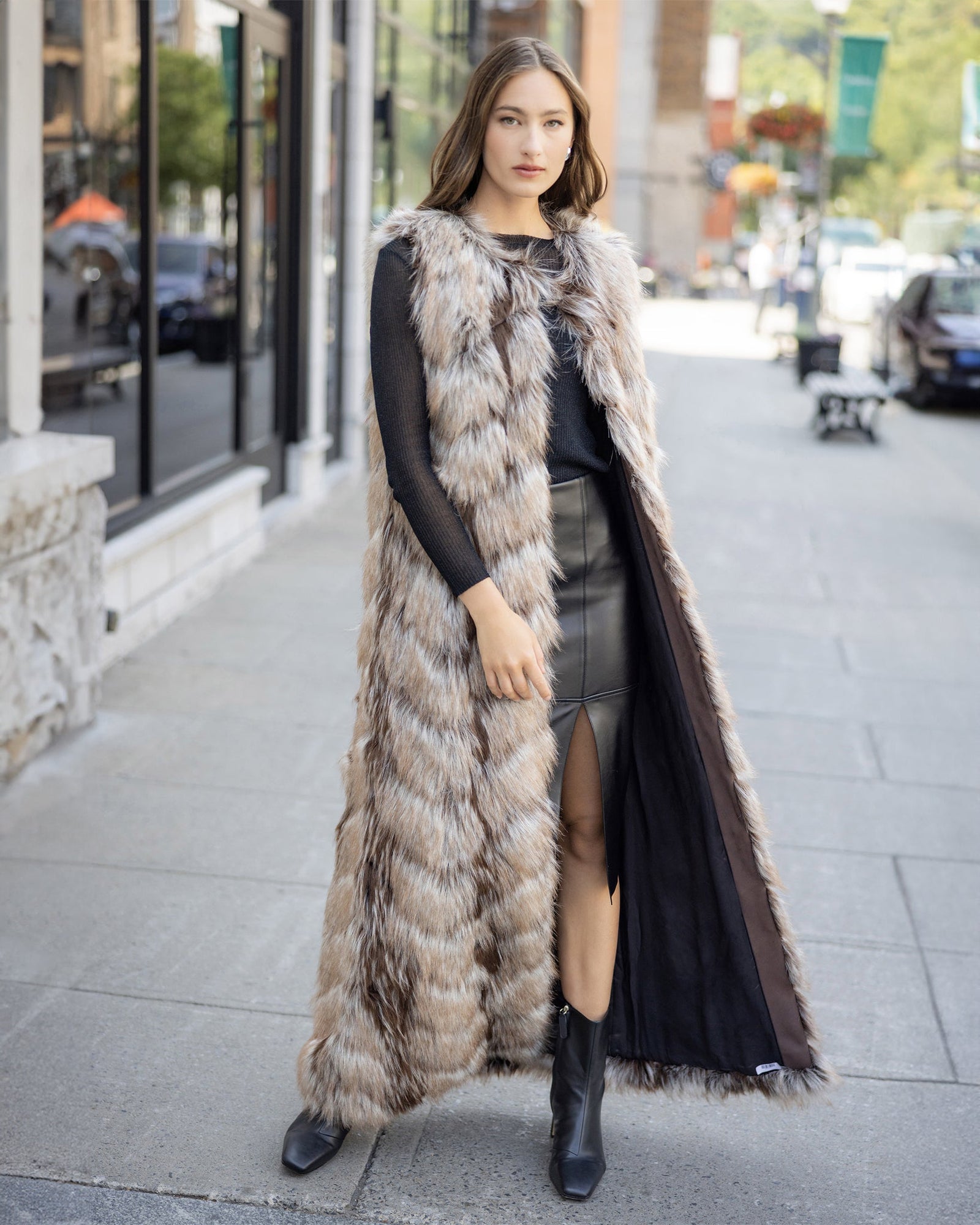 Fur-Free Fox (Faux Fur) Vest | Crystal