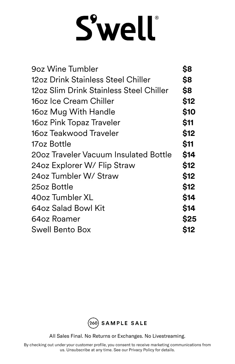 Price table