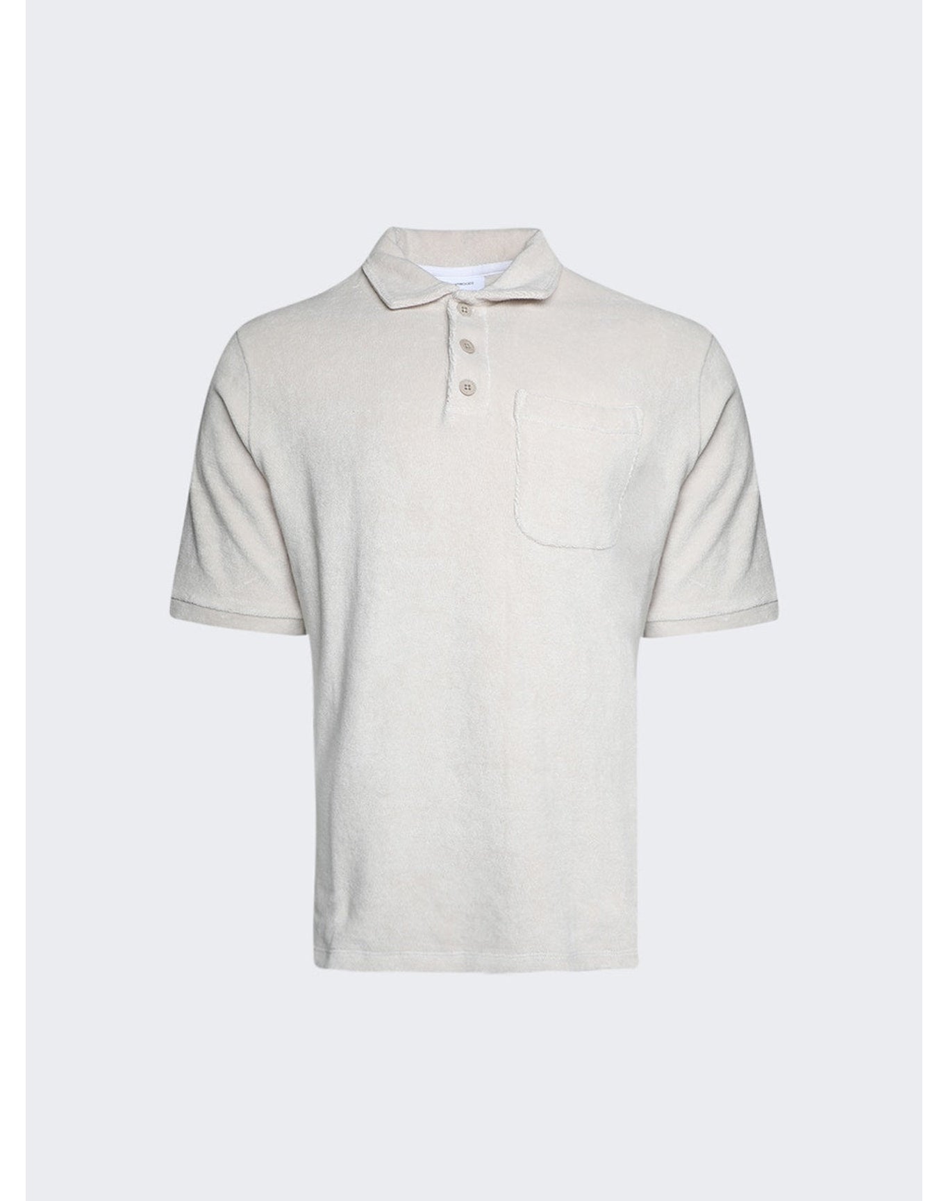 Saintwoods | Men | Terry Cotton Polo | Light Grey
