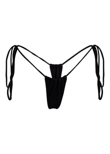 Sanctuary Tassel Thong Bikini Bottom | Dark Seas Black