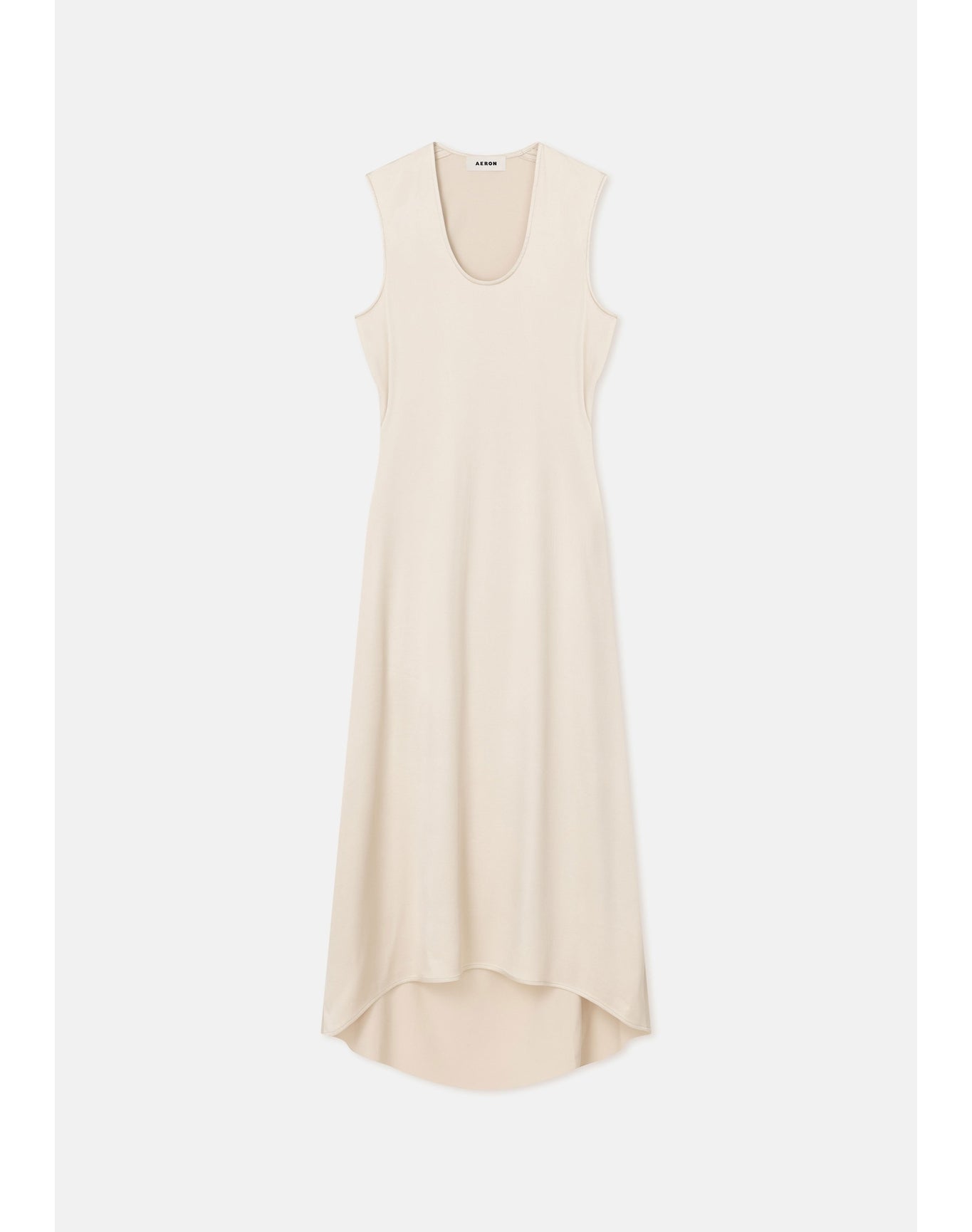 Sansa | Satin Asymmetrical Midi Dress | Silver