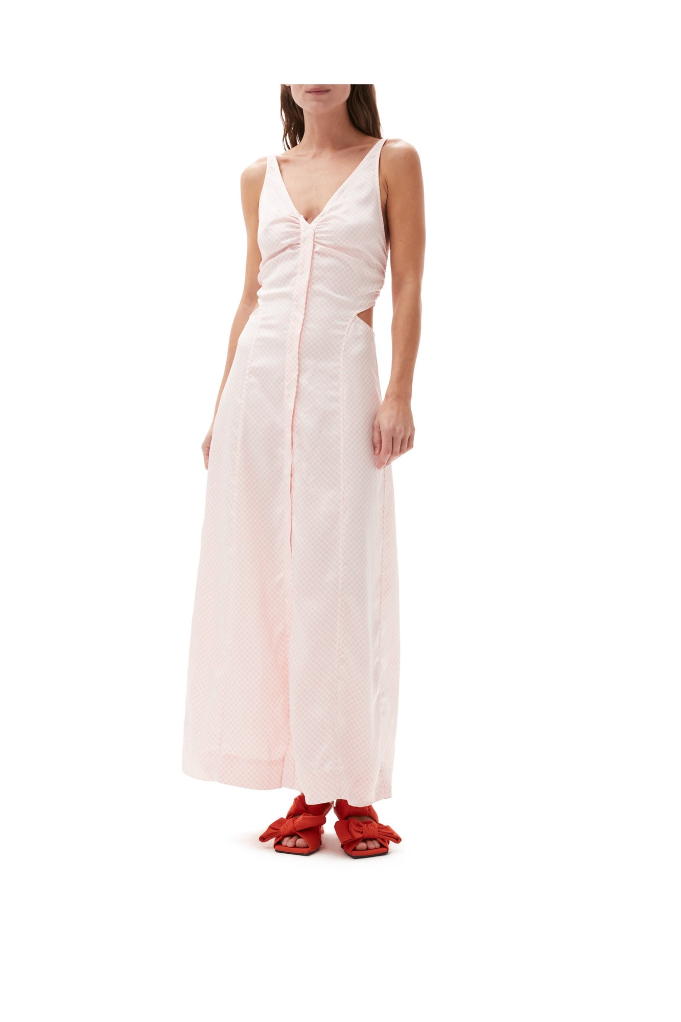 Satin Maxi Dress | Light Lilac