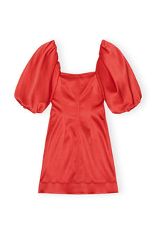 Satin Mini Dress | Racing Red