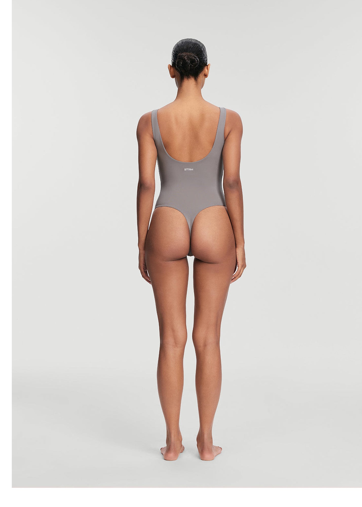 Scoop Back Bodysuit | Cool Gray