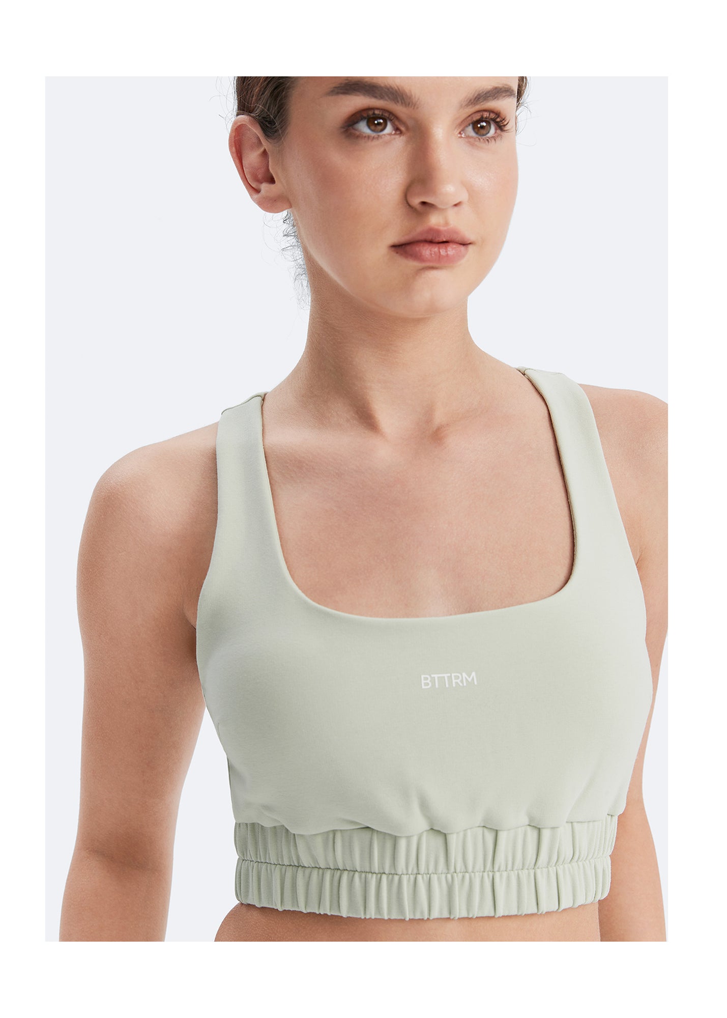 Scoop Neck Racerback Bra | Fresh Mint Green
