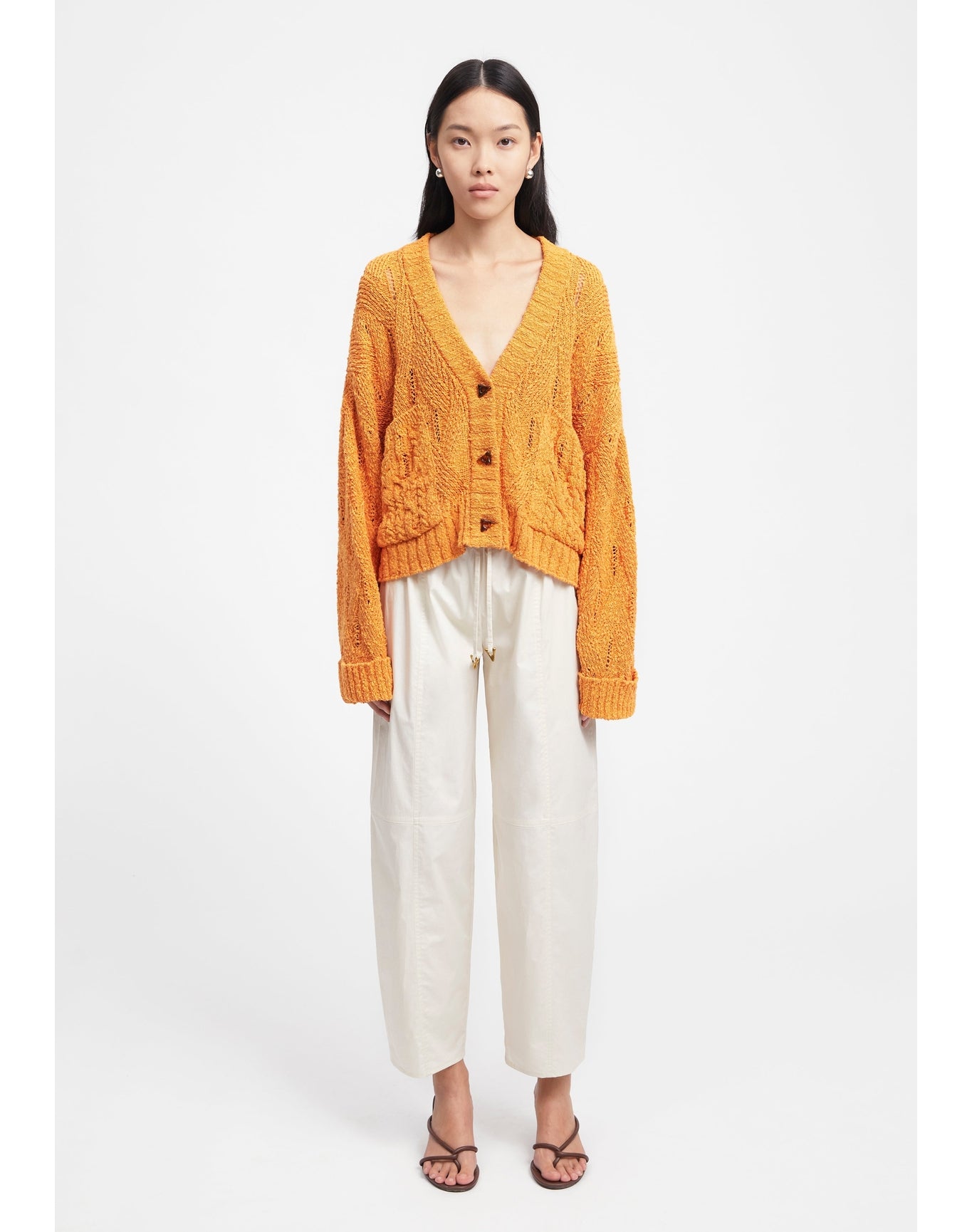 Scott | Rustic Cardigan | Orange