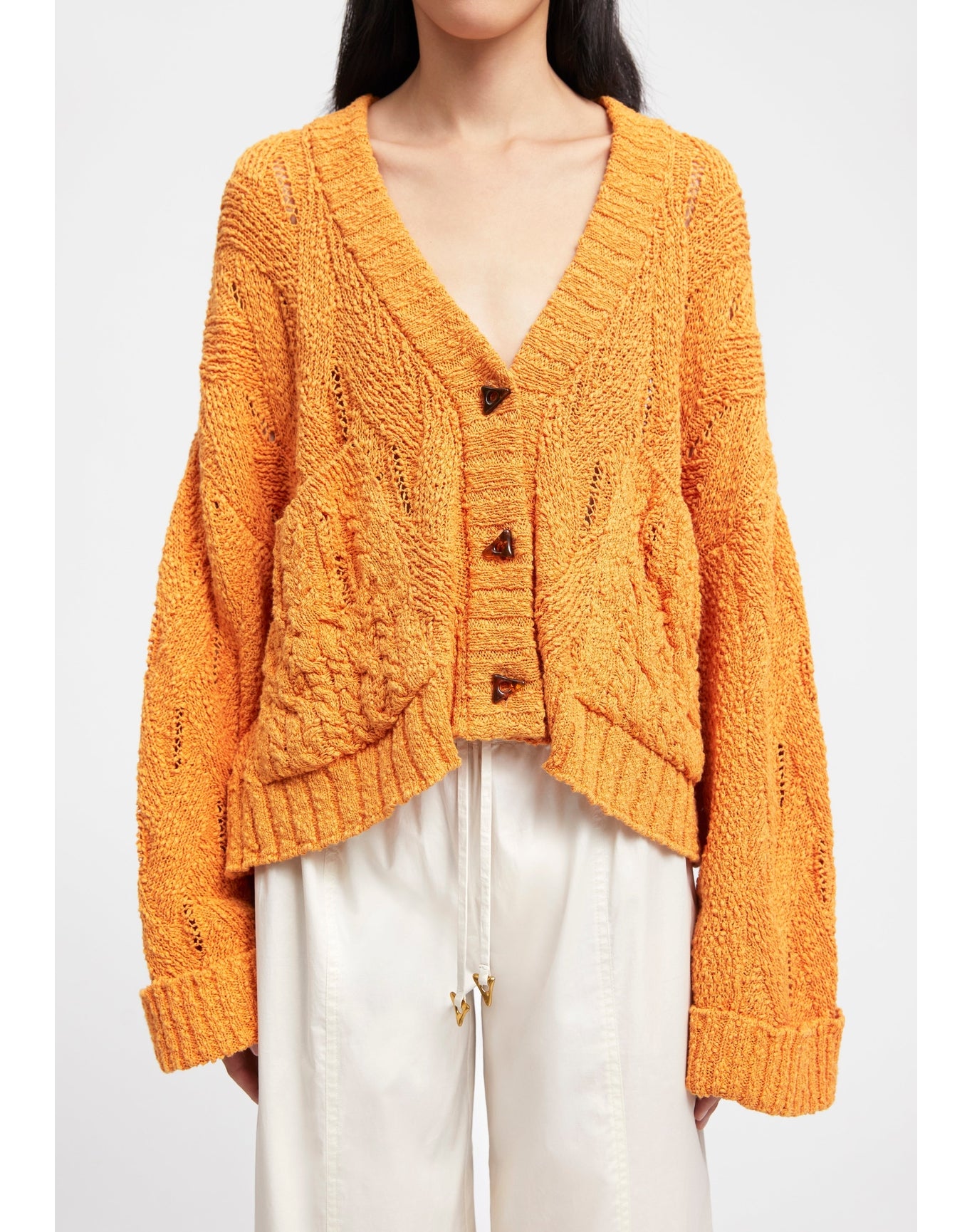 Scott | Rustic Cardigan | Orange