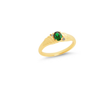 The Emerald Juna Tiny Oval Ring | 18KT Gold Vermeil