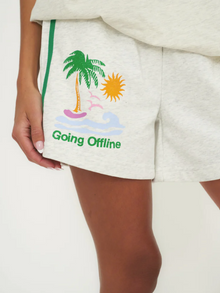 Women | The Mayfair Group | Going Offline Sweatshort | Light Grey