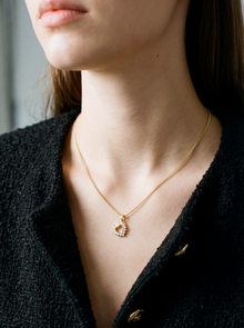 The Marie Heart Pendant Necklace | 18Kt Gold Plated Bras