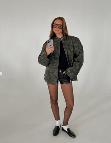 Vintage Patina Jacket | Black/Dark Green