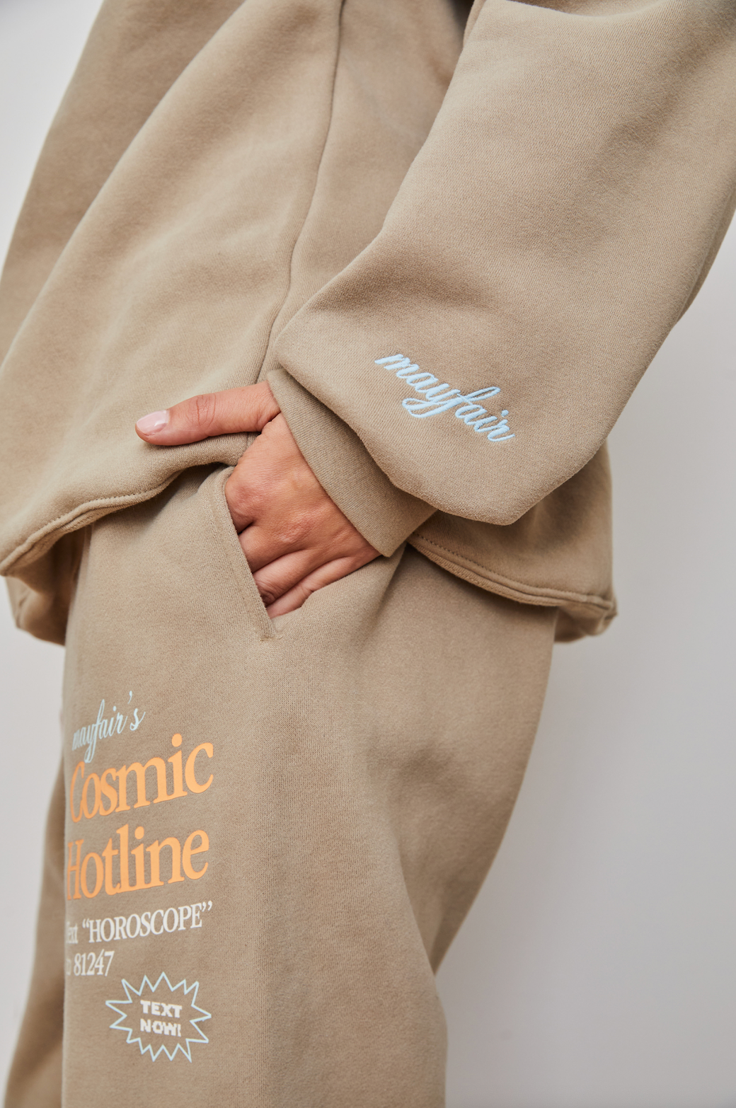 Cosmic Hotline Sweatpants | Latte