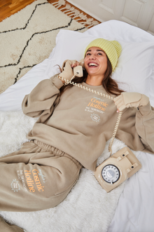 Cosmic Hotline Sweatpants | Latte