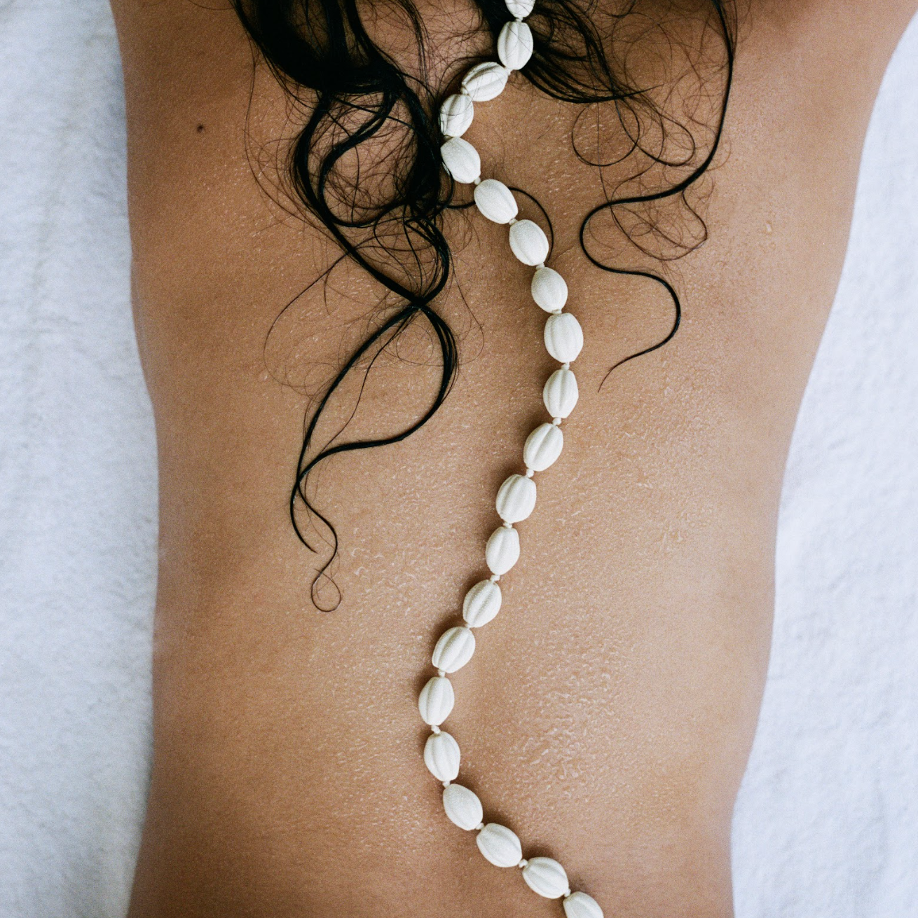 Isla Necklace | Cream Resin Beads