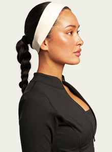 437 | The Micro Headband | Black And Creme