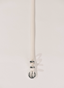 Thin Belt Belt | Ivory & Silver