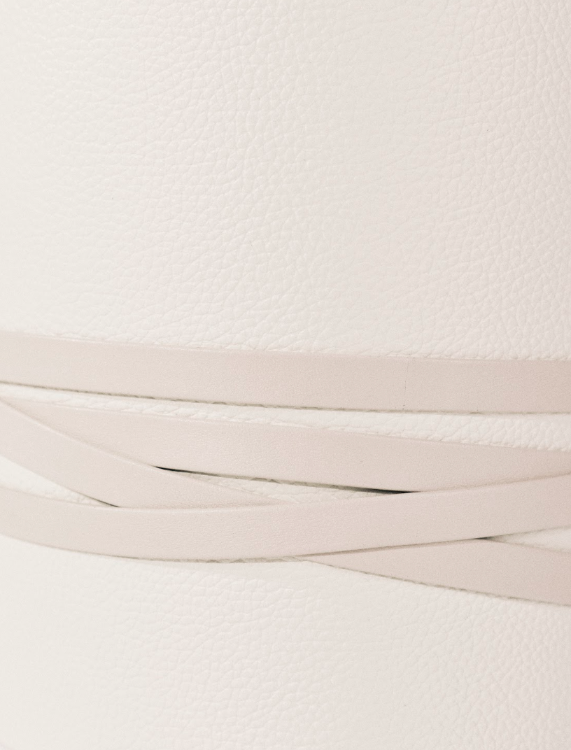 Undone Corset Pebble Leather Belt | Ivory
