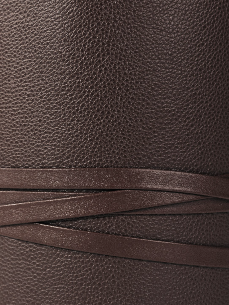 Undone Corset Pebble Leather Belt | Brown