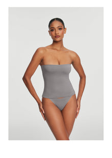 Seamless Full-Length Tube Top | Cool Gray