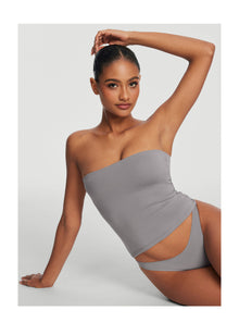 Seamless Full-Length Tube Top | Cool Gray
