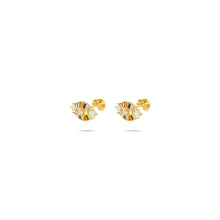 The Rainbow Evil Eye Stud | 18K Yellow Gold-Plated