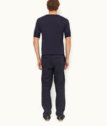 Sedgwick Tailored Fit Stretch-Cotton Trousers | Night Iris
