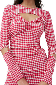 Seersucker Cut out Mini Dress | Love Potion