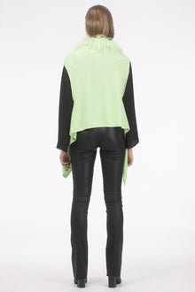 Select Cashmere And Merino Wool Blend Vest With Select Mongolian Lamb Trim | Lime Green