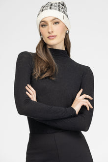 Select Cashmere Beanie Hat | Ivory/Black