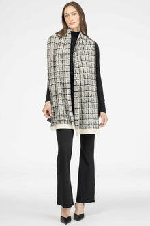 Select Cashmere Scarf | Ivory/Black