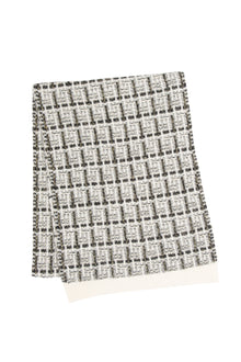 Select Cashmere Scarf | Ivory/Black