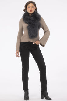 Select Lamb Pull-Through Scarf | Anthracite