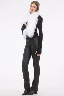 Select Lamb Pull-Through Scarf | Bleached White (V1)