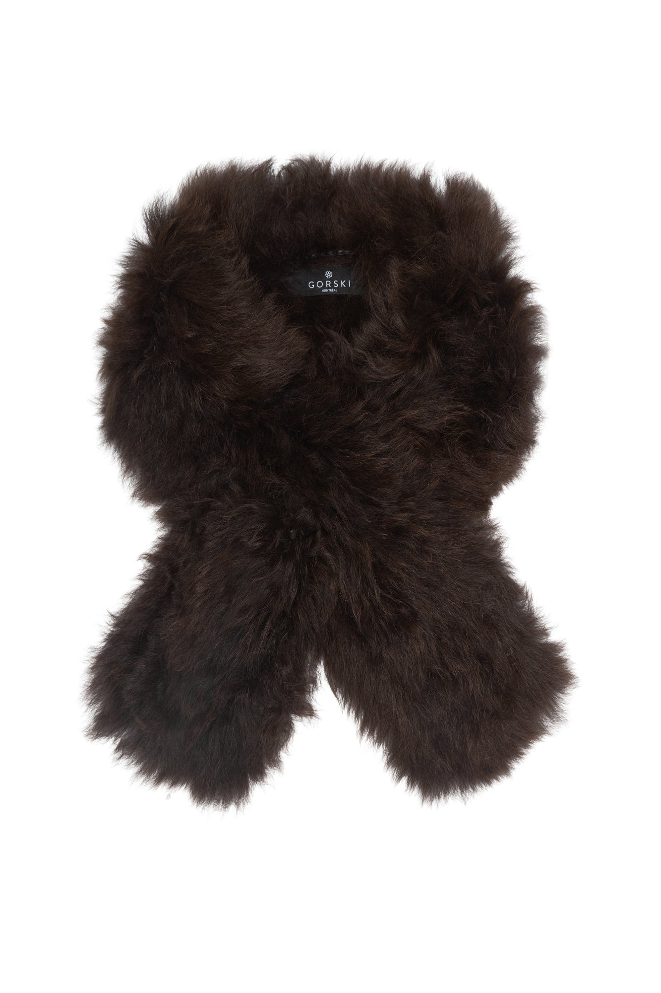 Select Lamb Pull-Through Scarf | Dark Brown