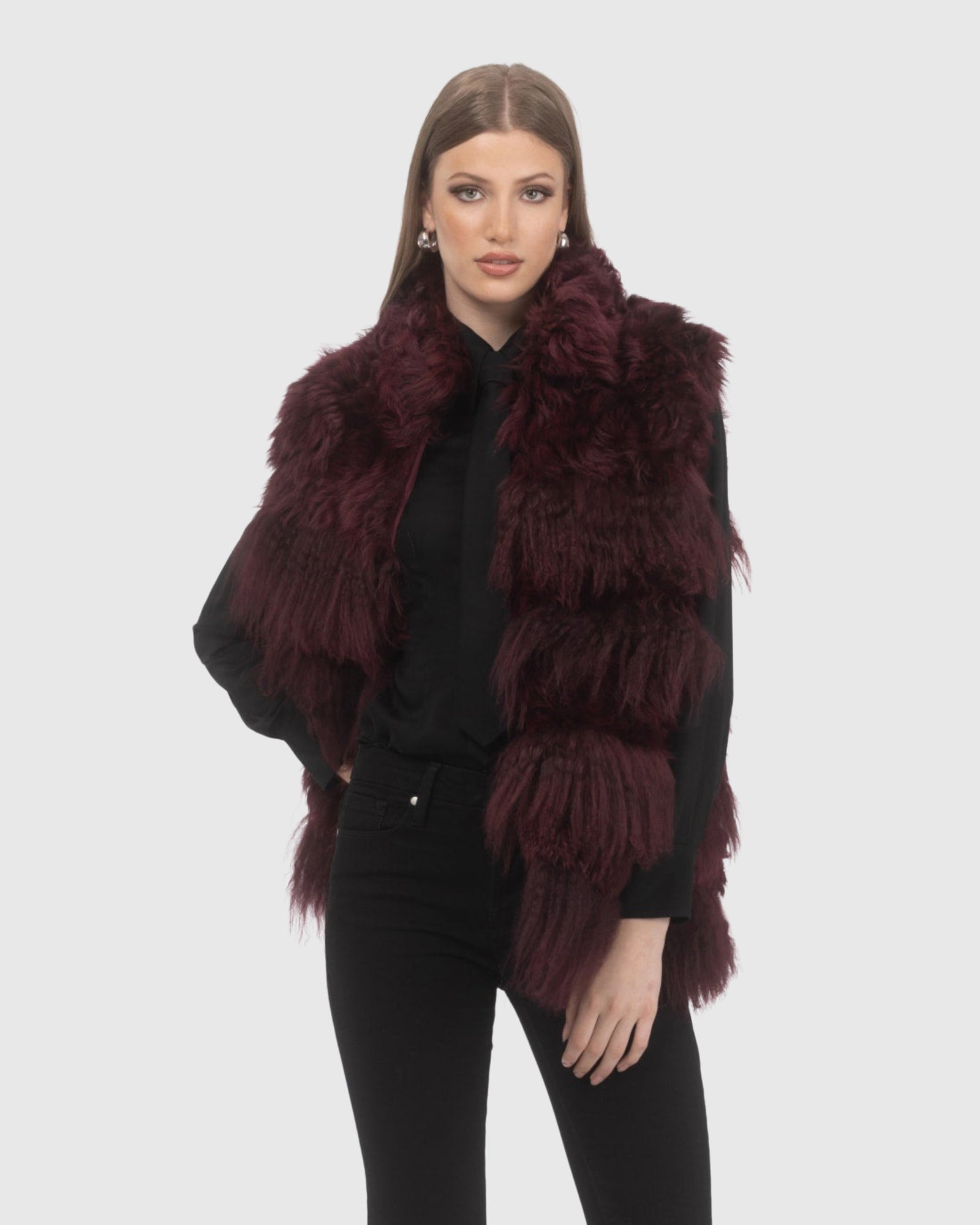 Select Lamb Vest | Burgundy